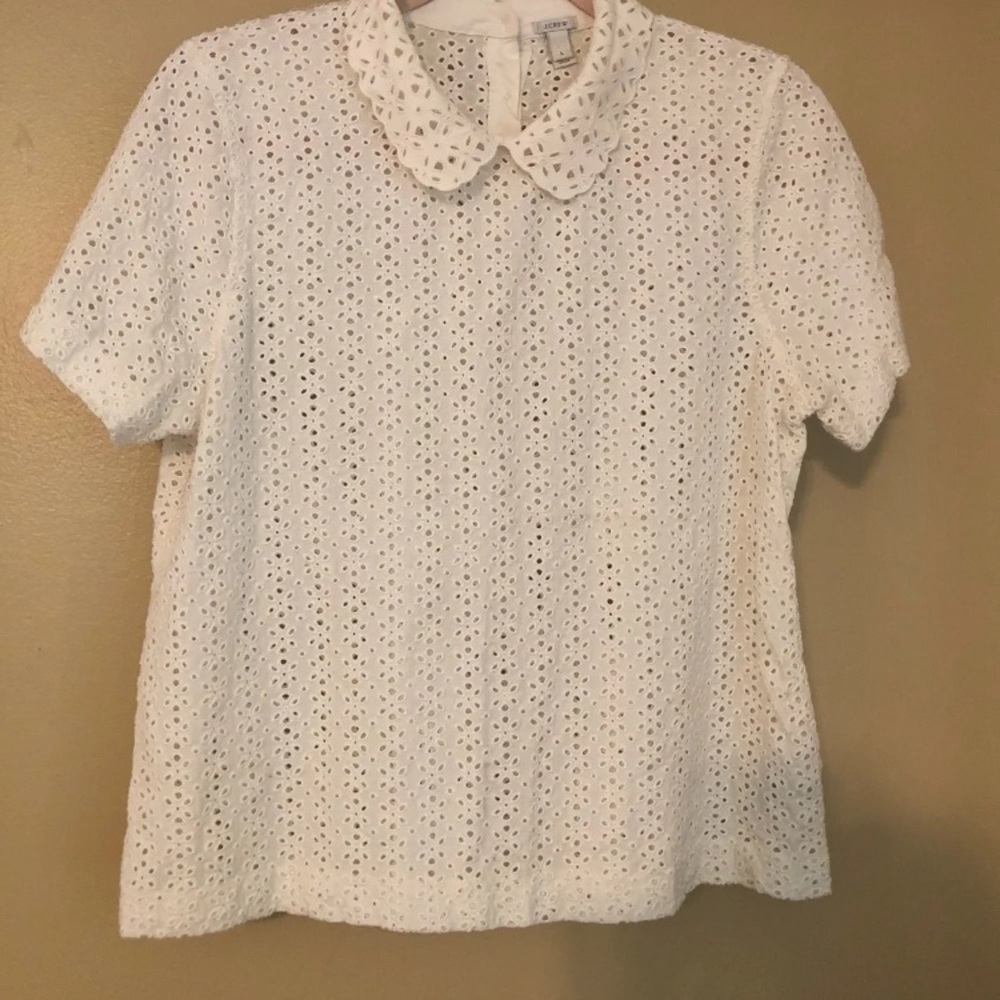 Jcrew eyelet blouse
